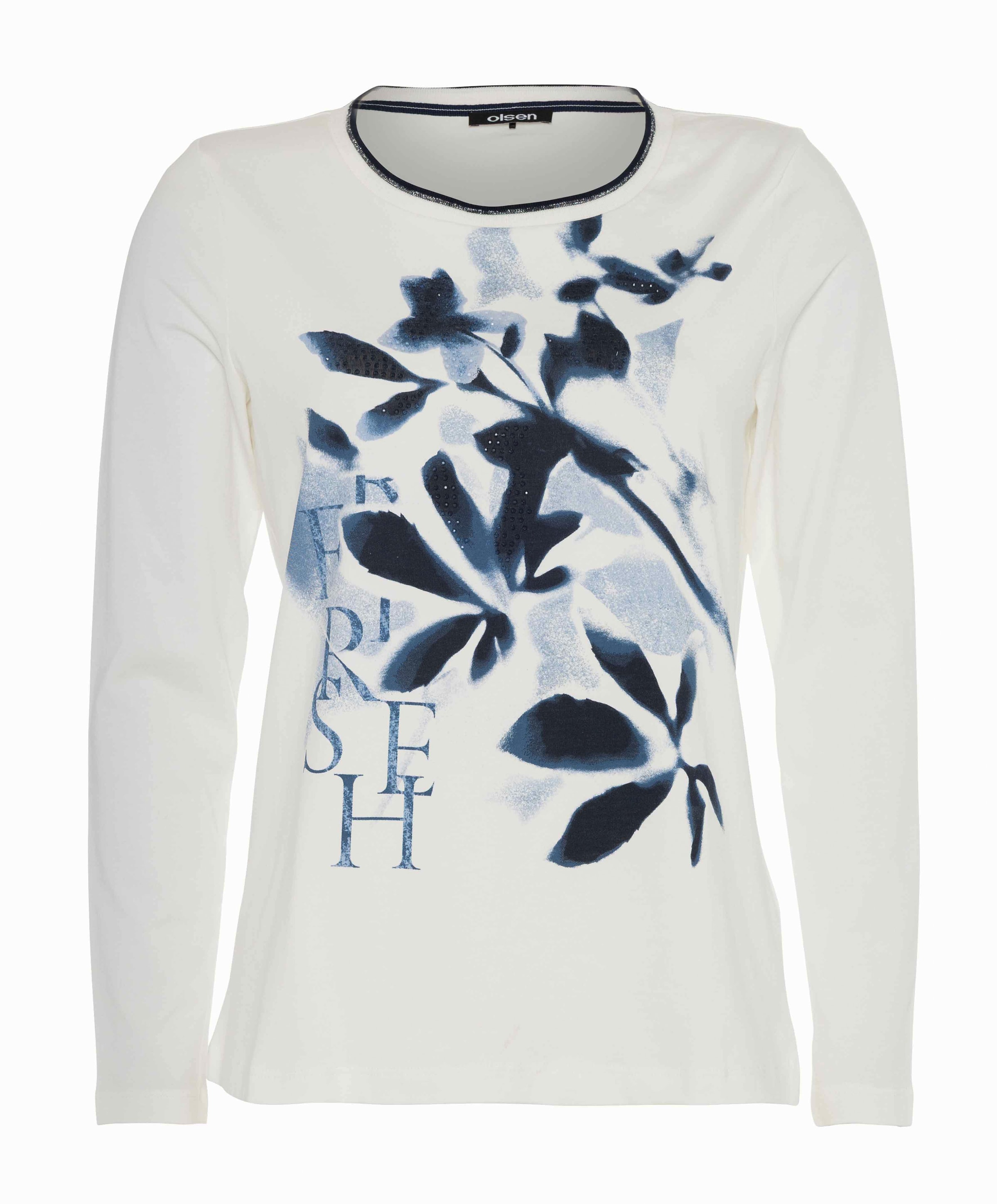 Dames longsleeve ecru