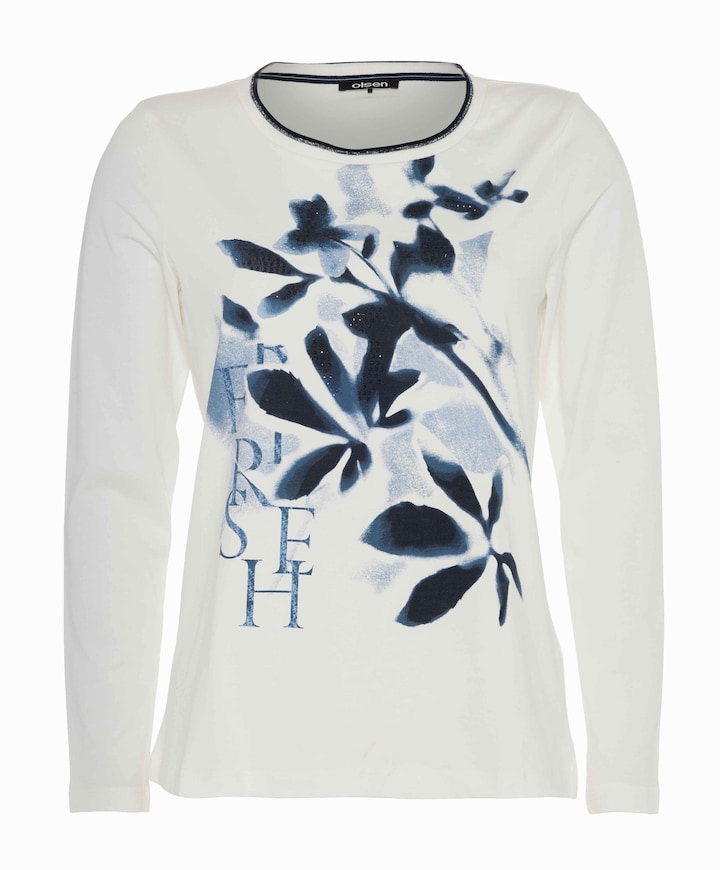 Dames longsleeve ecru