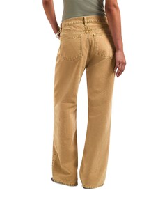 Monogram washed canvas dames broek beige