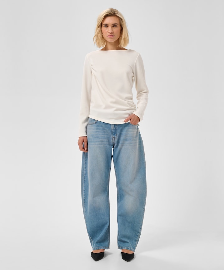 Dames longsleeve ecru