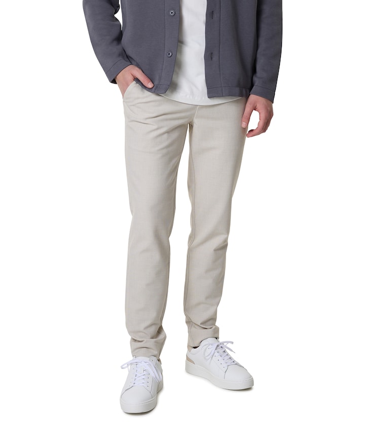 JOSHPL 189 BEIGE MICRO CHECK heren broek beige