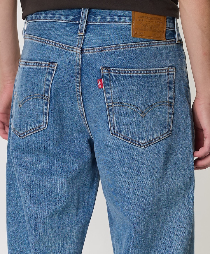 568 Loose straight heren jeans blauw