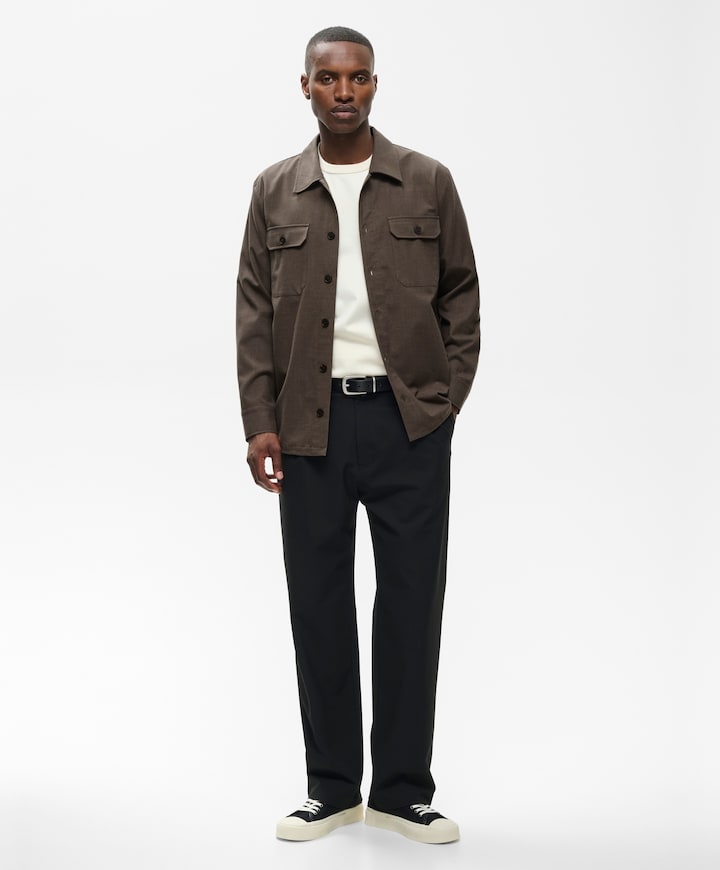 Heren overshirt bruin