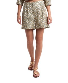 flakes pleates dames korte broek groen