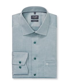 Heren overhemd lange mouw groen