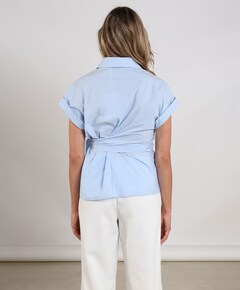 Dames blouse blauw