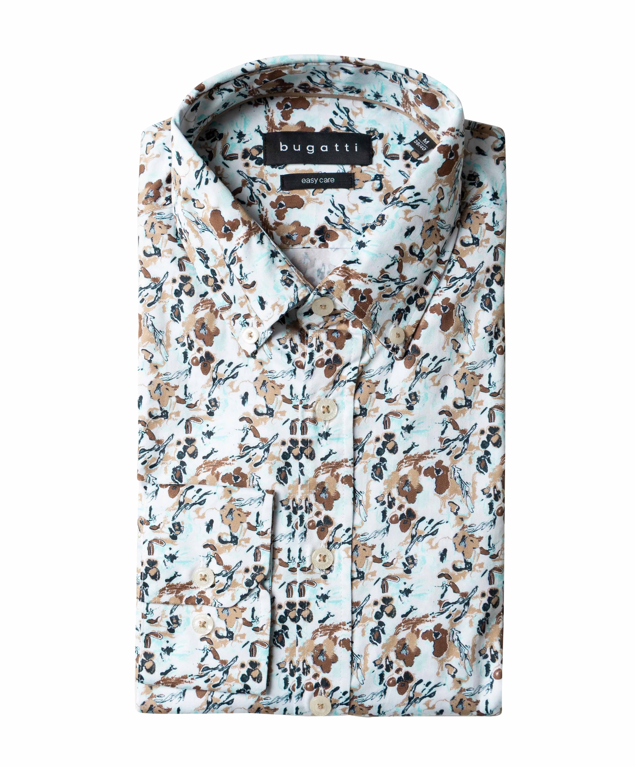 Heren overhemd lange mouw blauw