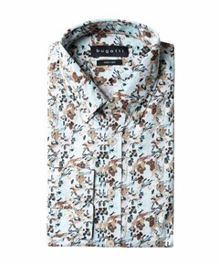 Heren overhemd lange mouw blauw