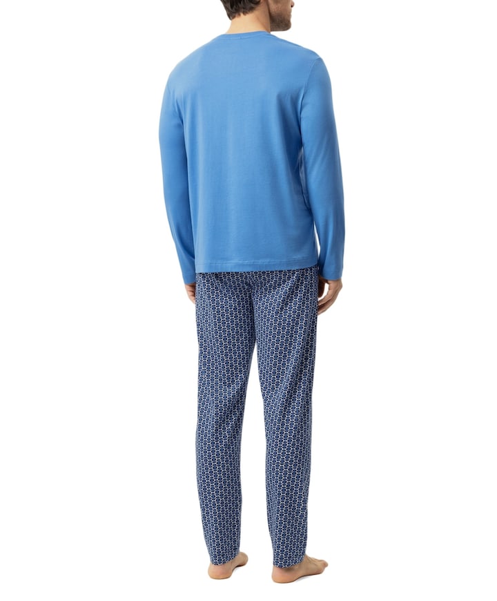 Heren pyjamaset blauw