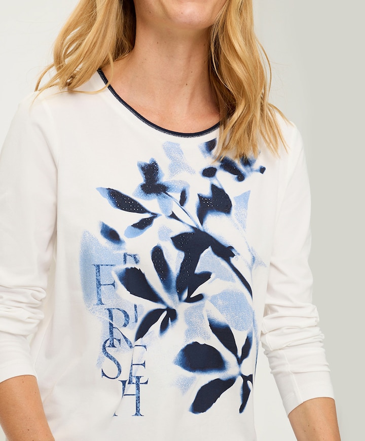 Dames longsleeve ecru