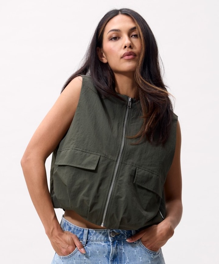 Dames gilet groen