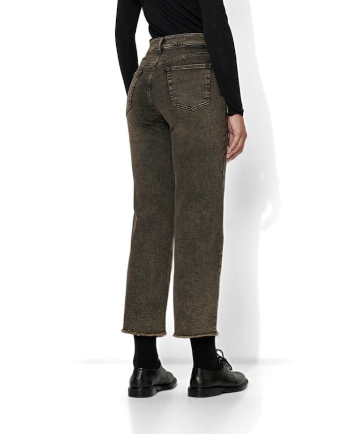 Audrey Straight Pocket dames jeans grijs