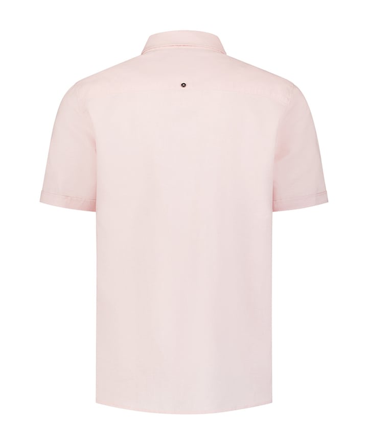 Heren overhemd korte mouw roze