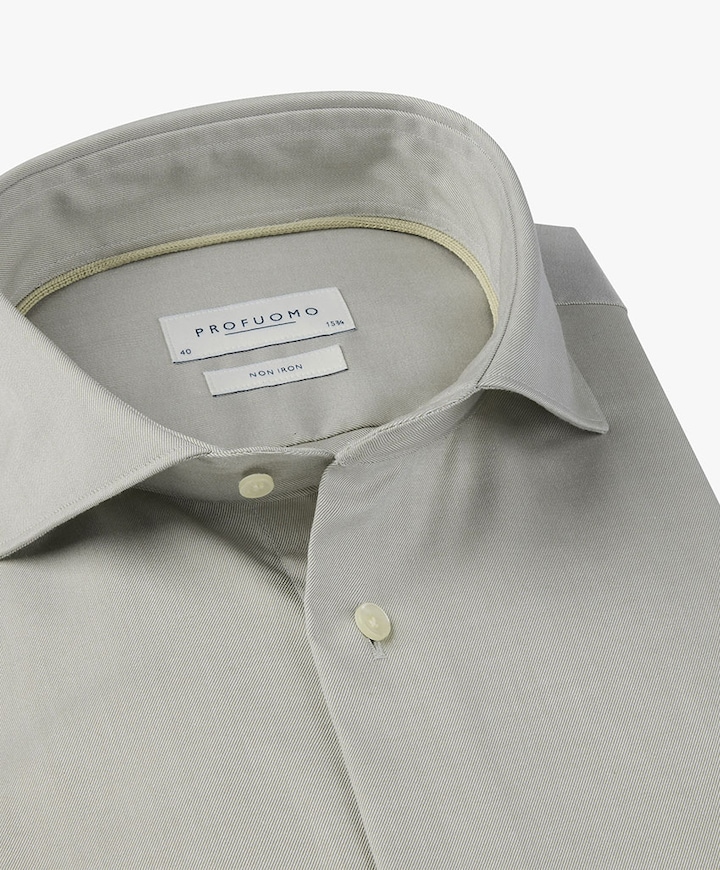 Heren overhemd lange mouw groen