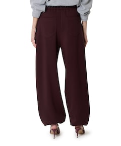Maxi Split Tie Tall dames broek bordeaux