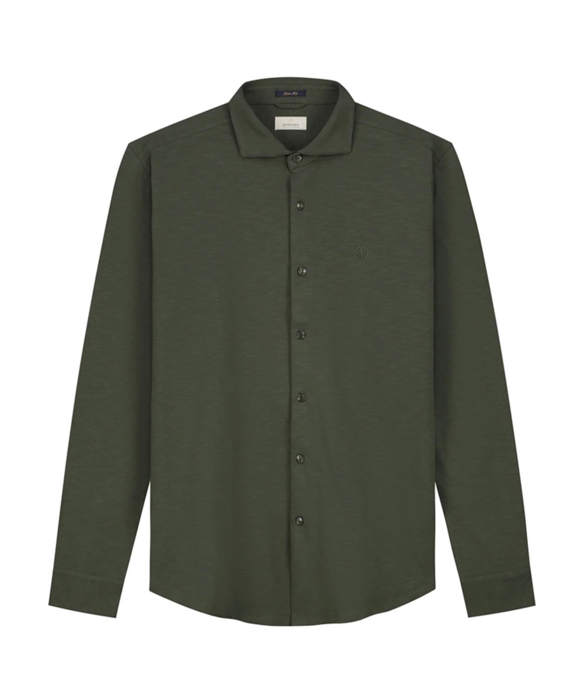 Heren overhemd lange mouw groen