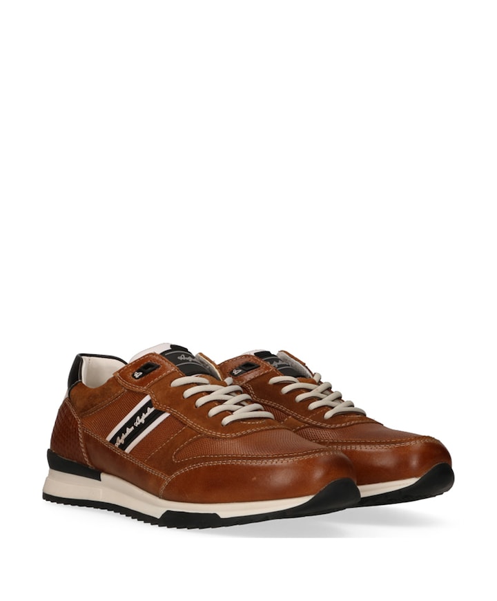 Filmon leather heren sneakers bruin
