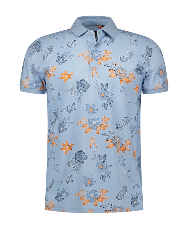 Heren polo blauw