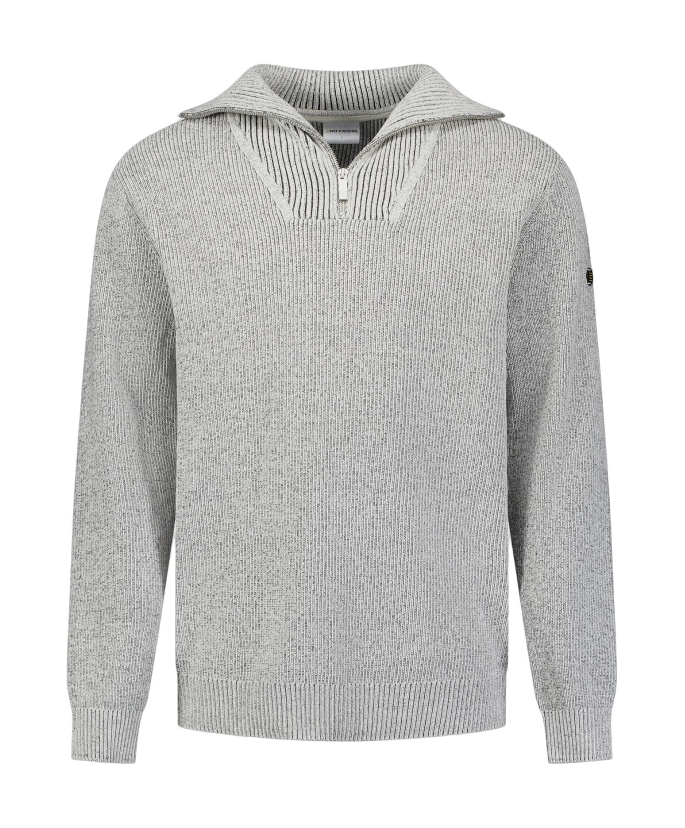 Heren trui met rits beige