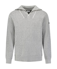 Heren trui met rits beige
