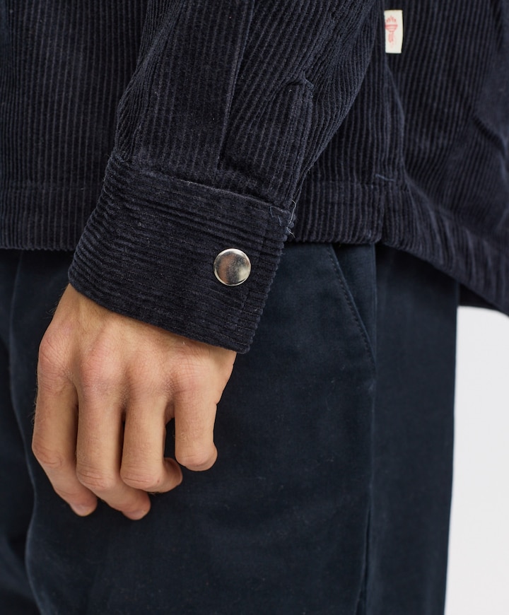 Heren overshirt blauw