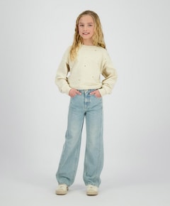Meisjes trui ecru