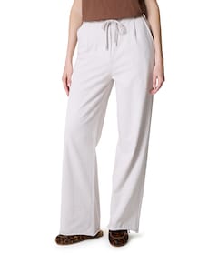 Jersey met strikkoord dames broek grijs