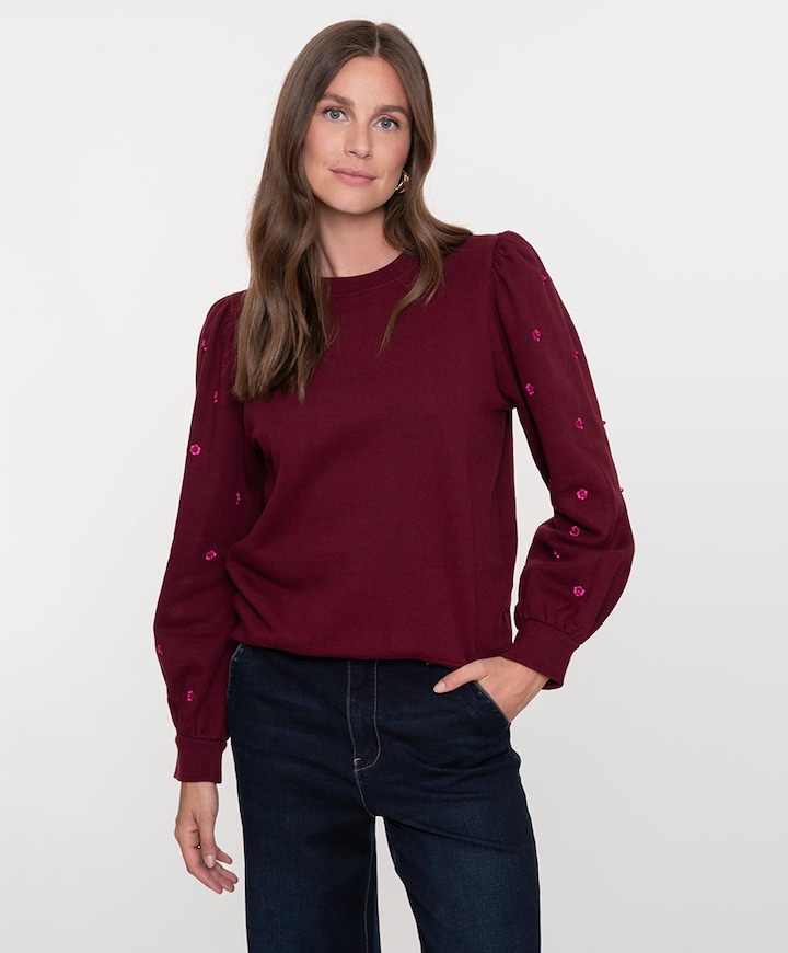 Dames sweater bordeaux