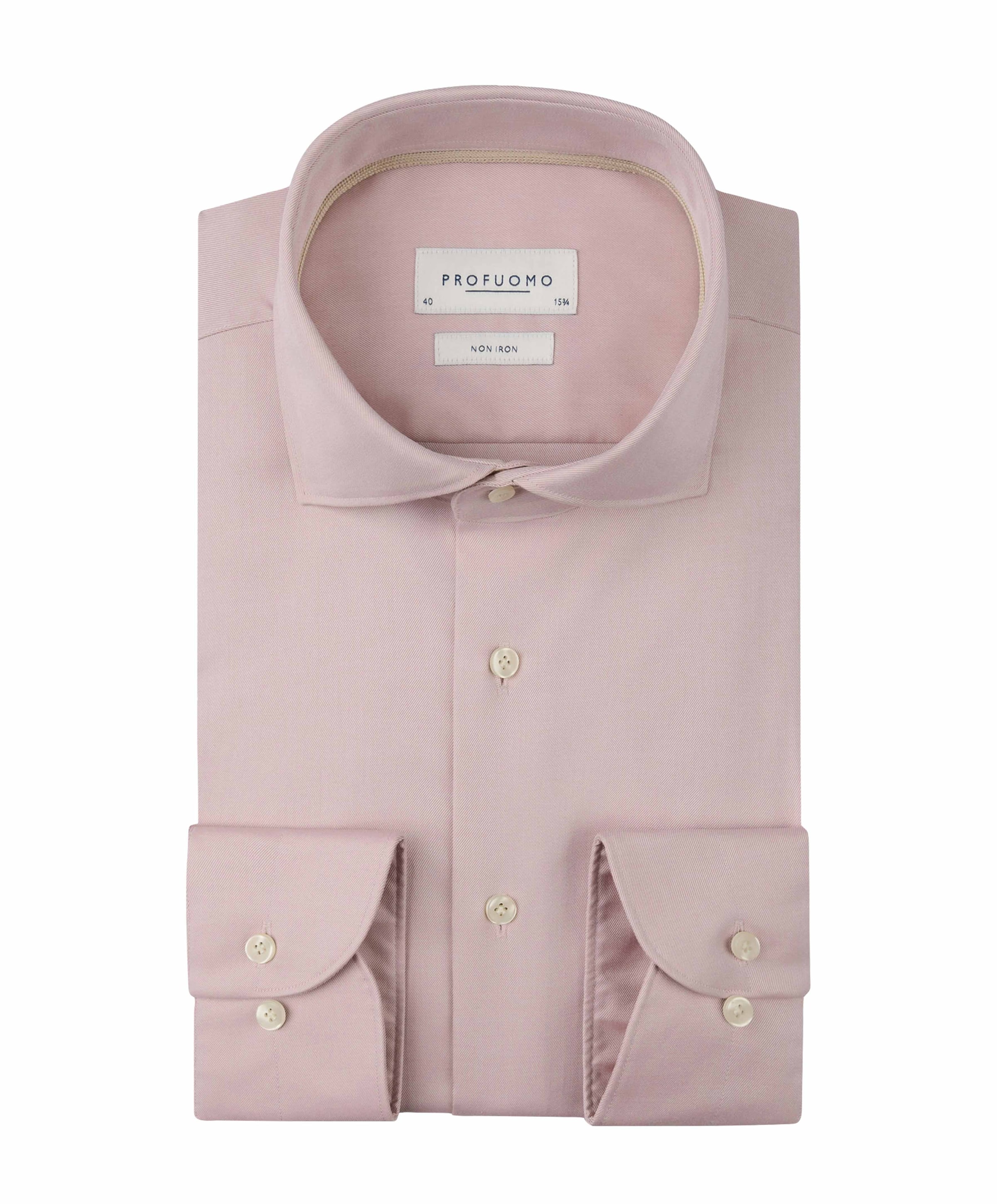 Heren overhemd lange mouw roze