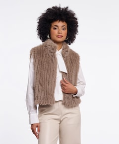 Dames gilet beige