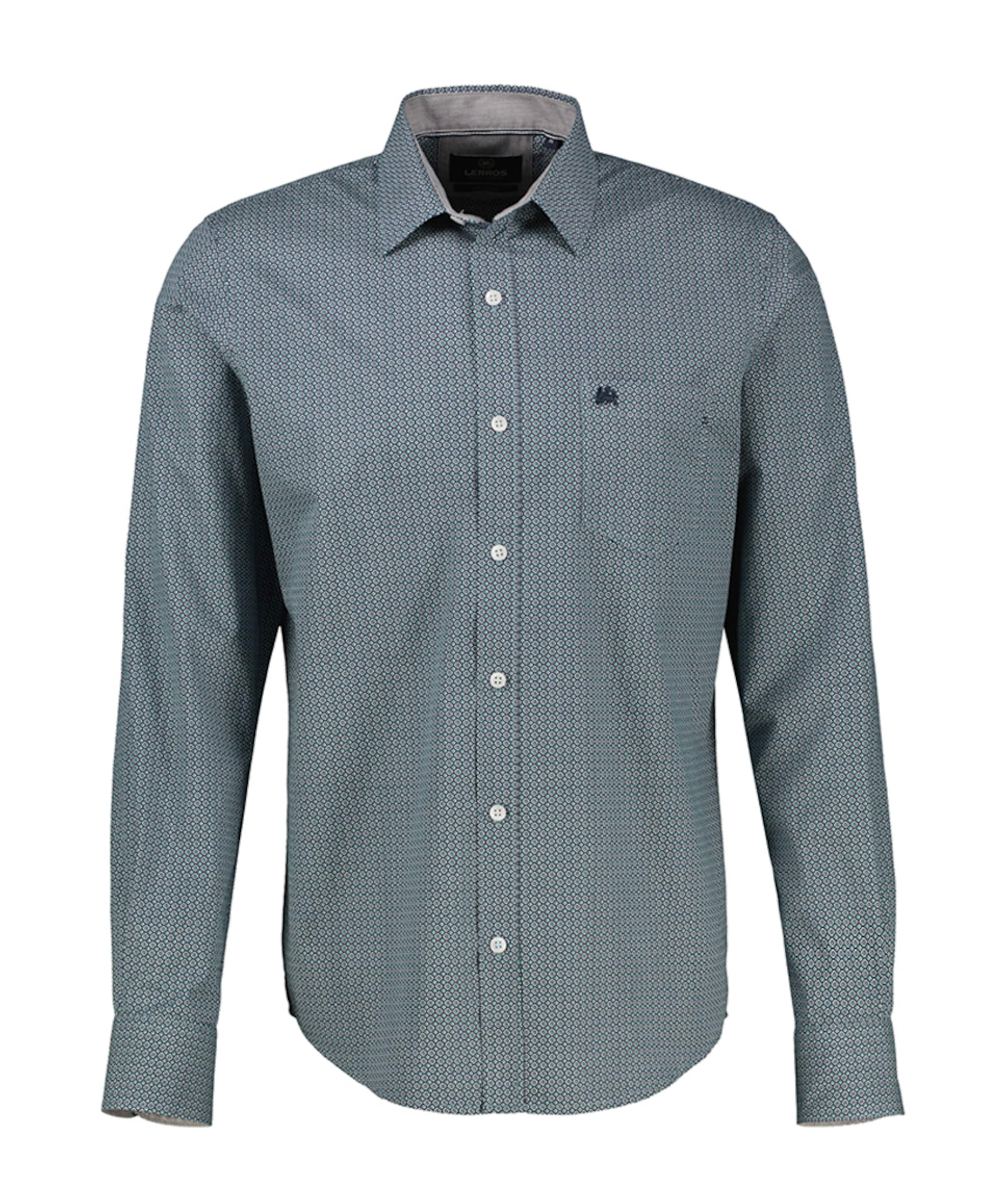 Heren overhemd lange mouw blauw