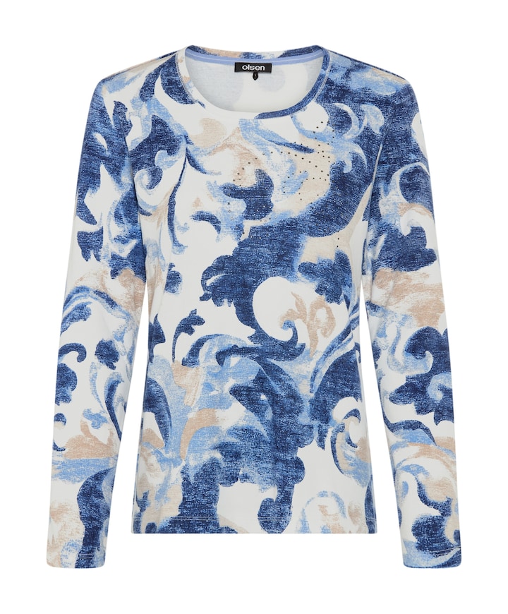 Dames longsleeve blauw