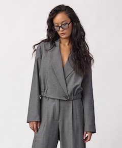 Dames blazer grijs