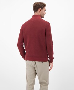 Heren trui met rits rood