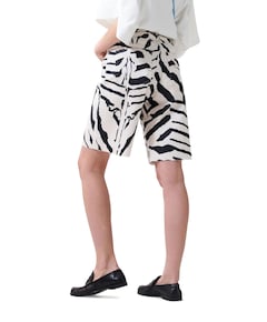 Loose fit zebra dames jorts  grijs