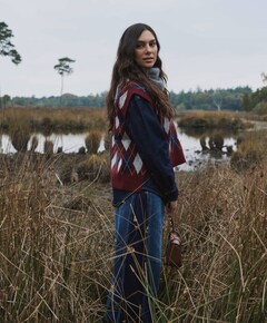 Industrious1 patchwork jeans blauw