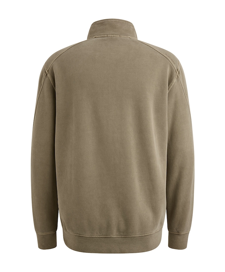 Heren trui met rits beige