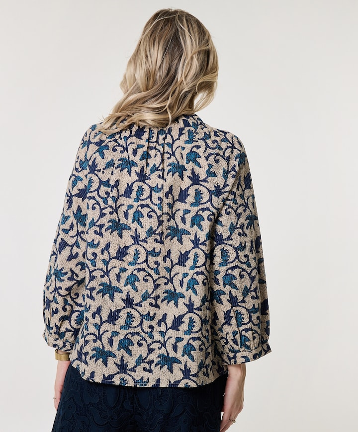 Blouse blauw