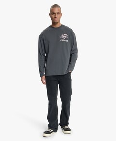 Heren longsleeve grijs