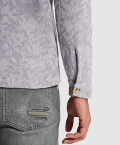 Heren overhemd lange mouw grijs