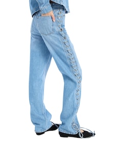Twisted Lacing dames jeans blauw