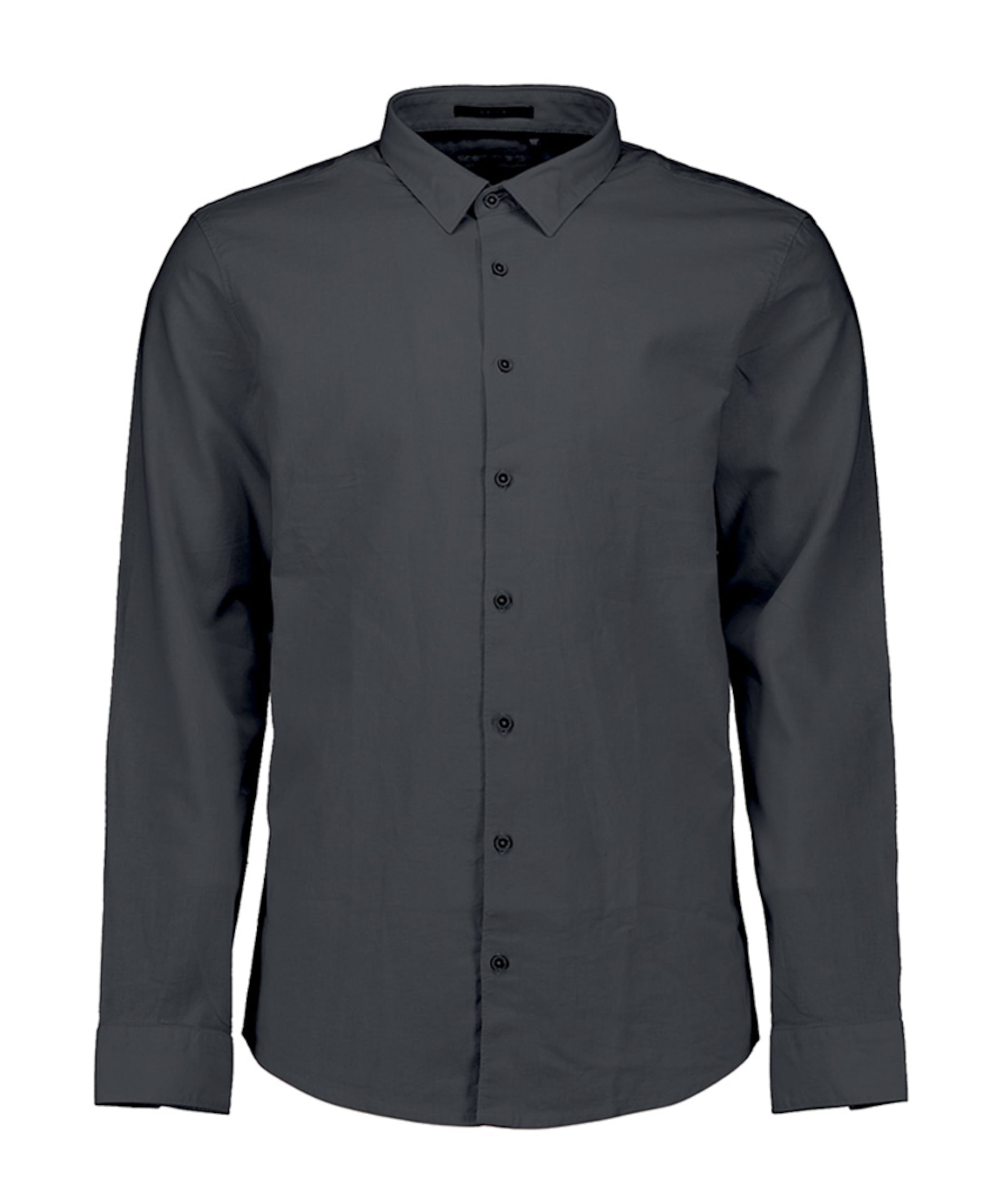 Heren overhemd lange mouw blauw