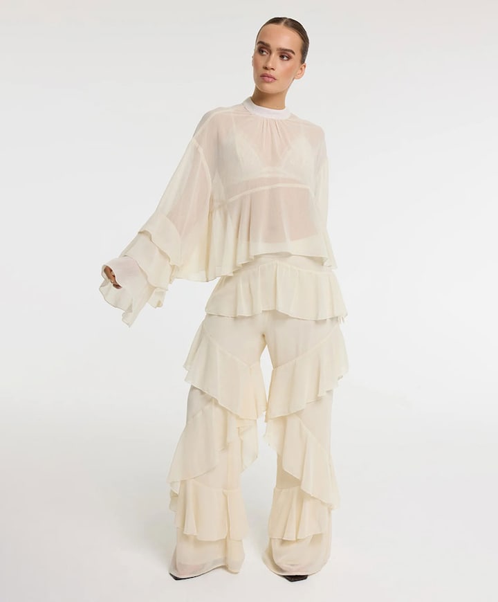 AYA PANTS dames broek ecru