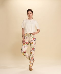 Dames pyjamabroek ecru