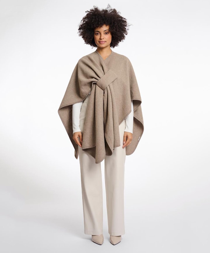 Dames cape beige
