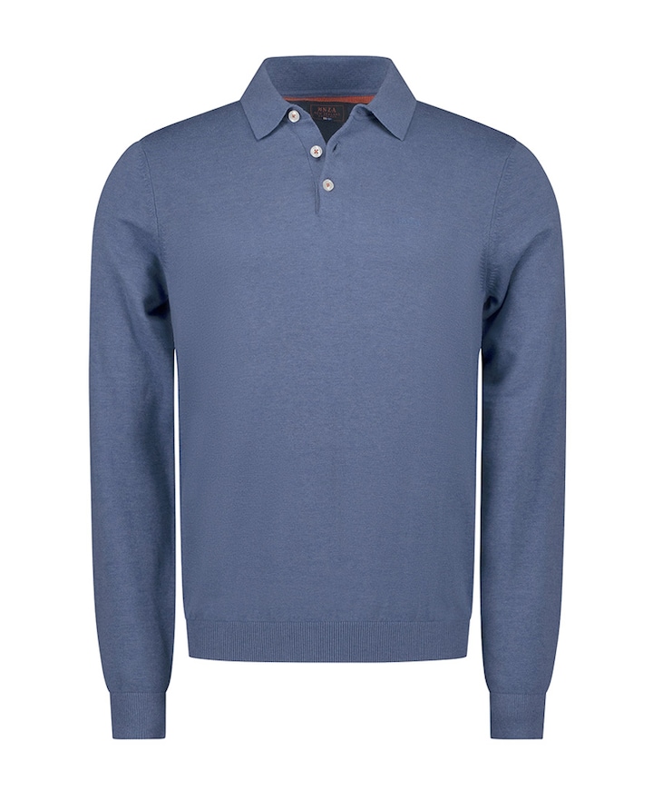 Heren polo blauw