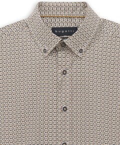 Heren overhemd lange mouw beige