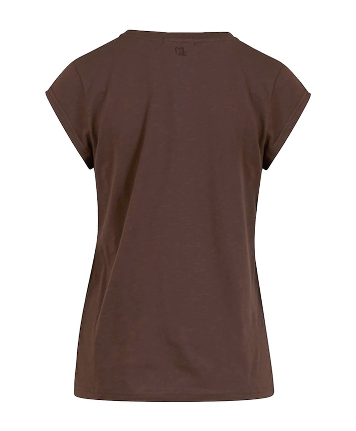 Dames t-shirt bruin