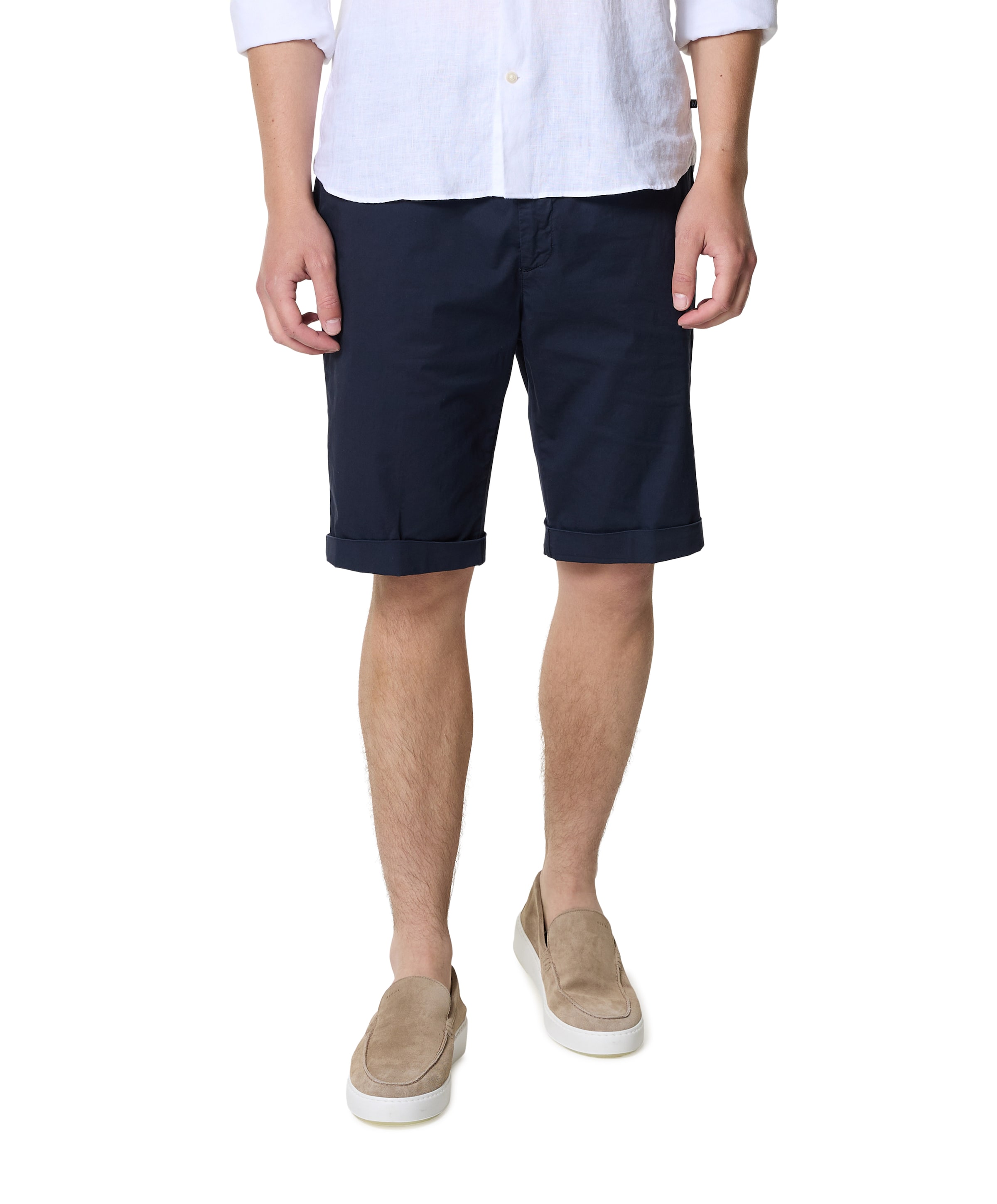 heren korte broek blauw