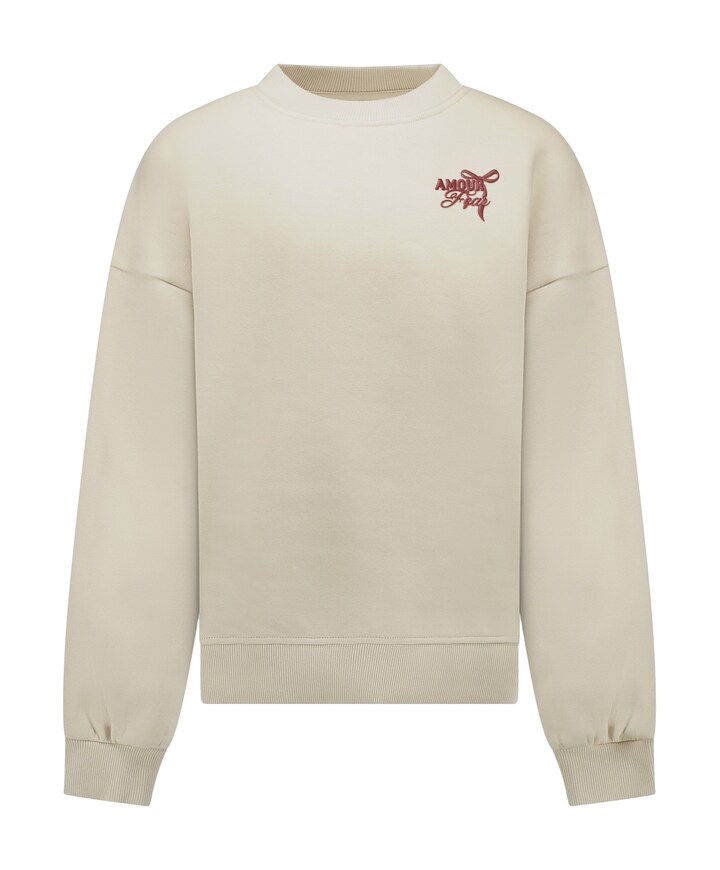 Meisjes sweater beige